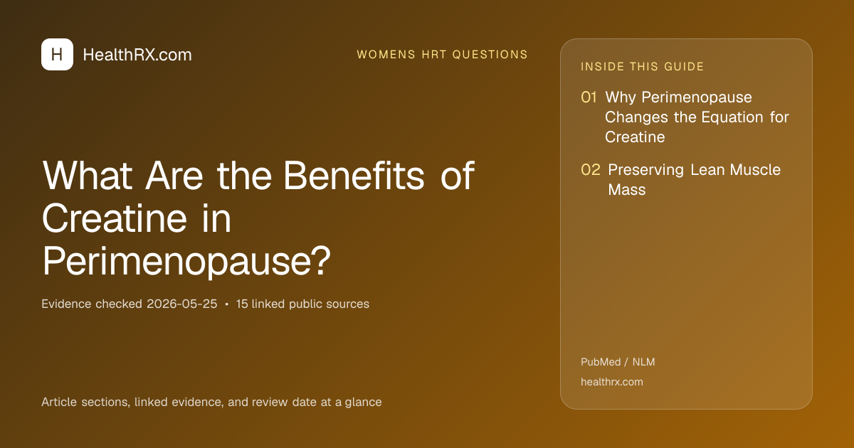 Evidence overview for What Are the Benefits of Creatine in Perimenopause?