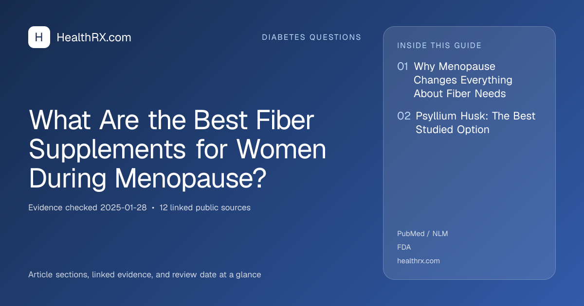 Evidence overview for What Are the Best Fiber Supplements for Women During Menopause?