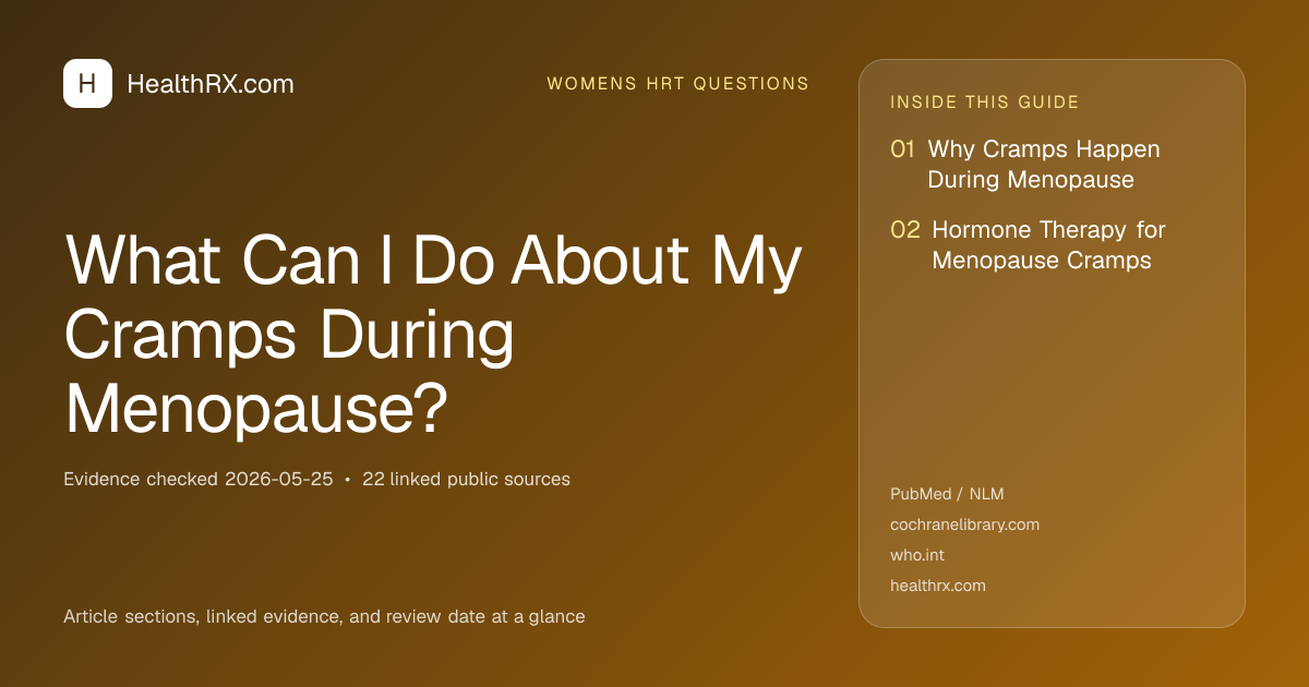Evidence overview for What Can I Do About My Cramps During Menopause?