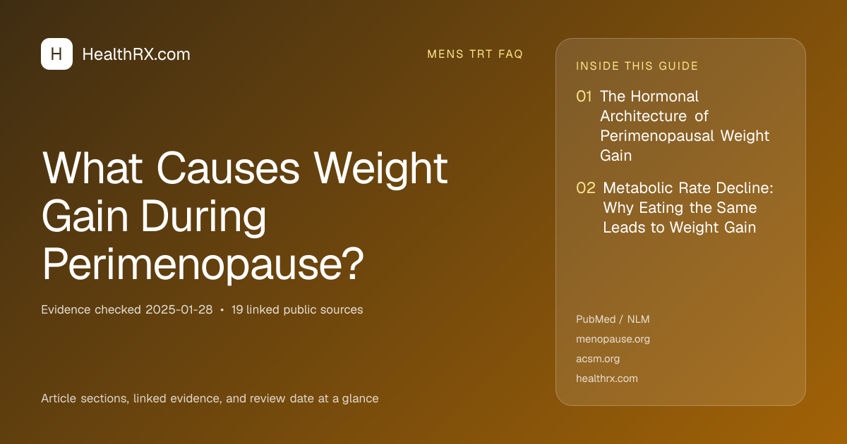 Evidence overview for What Causes Weight Gain During Perimenopause?