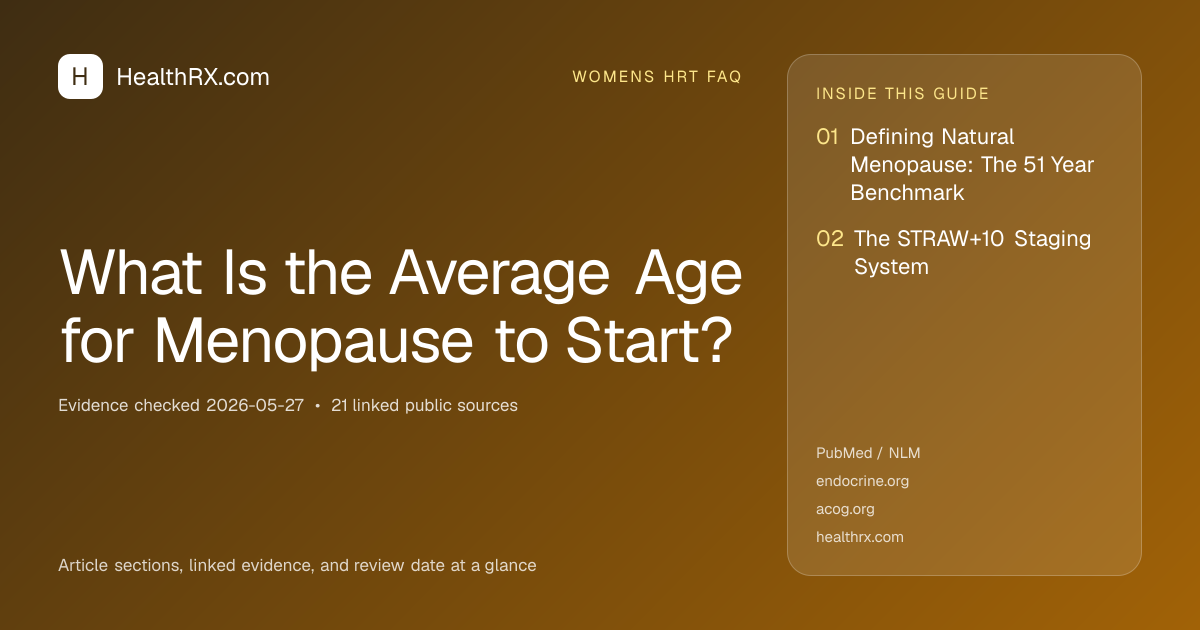 Evidence overview for What Is the Average Age for Menopause to Start?