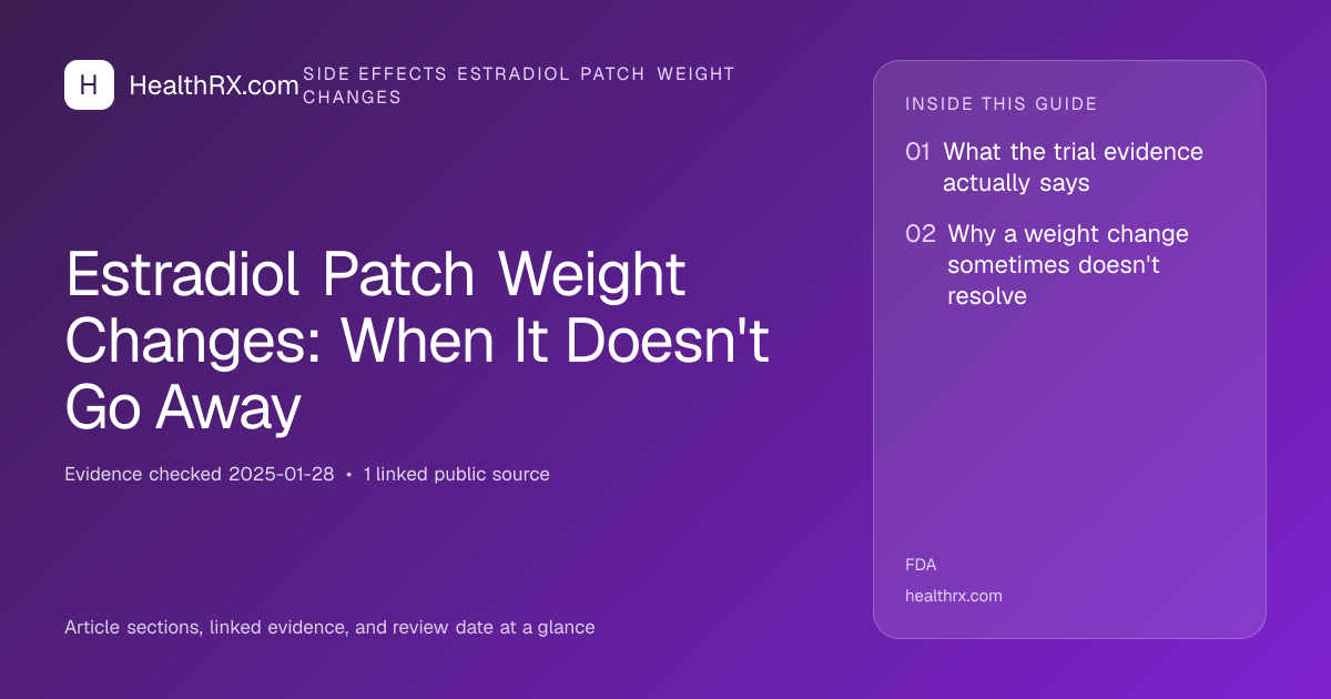 Evidence overview for Estradiol Patch Weight Changes: When It Doesn't Go Away