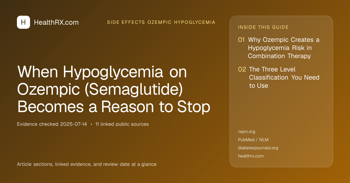 Evidence overview for When Hypoglycemia on Ozempic (Semaglutide) Becomes a Reason to Stop