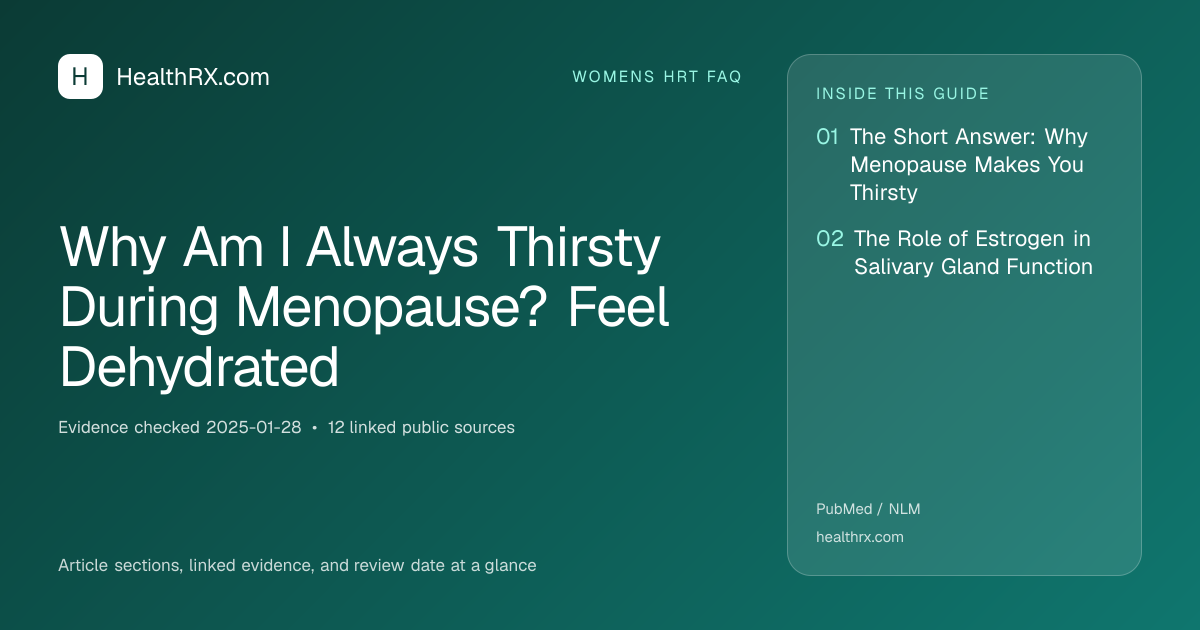 Evidence overview for Why Am I Always Thirsty During Menopause? Feel Dehydrated
