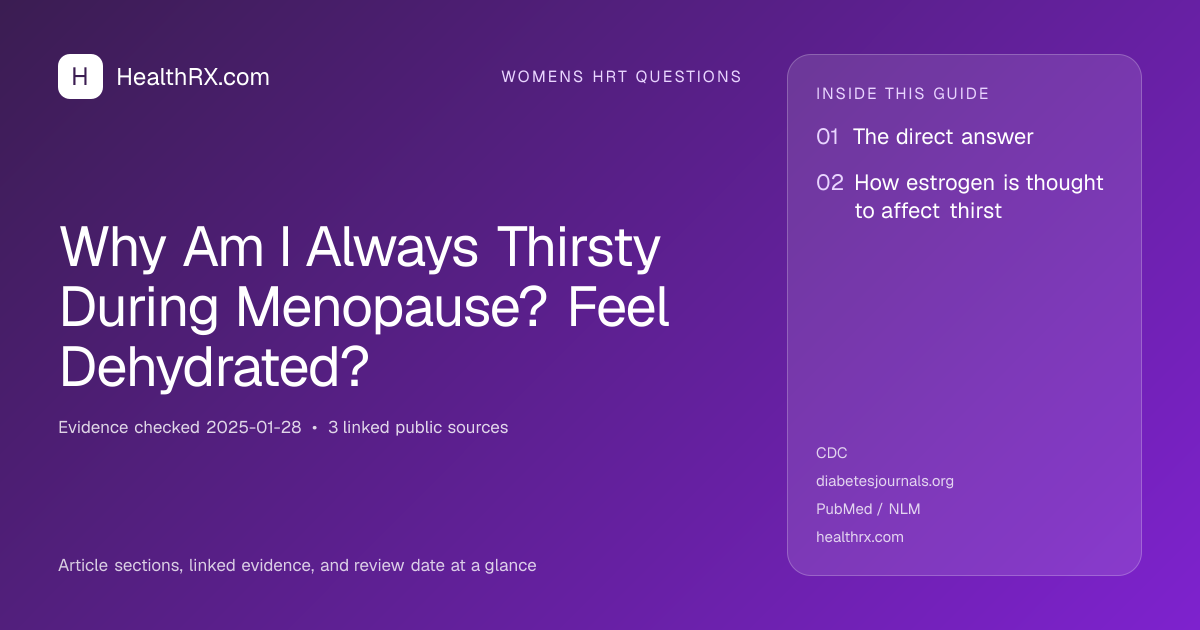 Evidence overview for Why Am I Always Thirsty During Menopause? Feel Dehydrated?