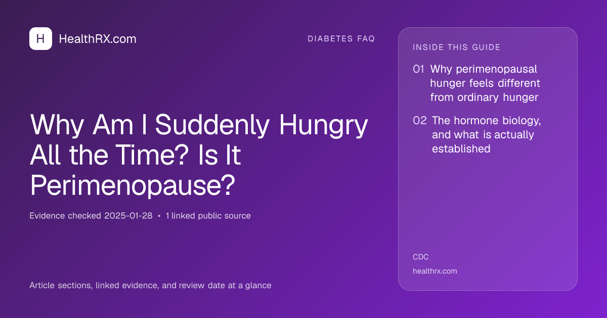 Evidence overview for Why Am I Suddenly Hungry All the Time? Is It Perimenopause?