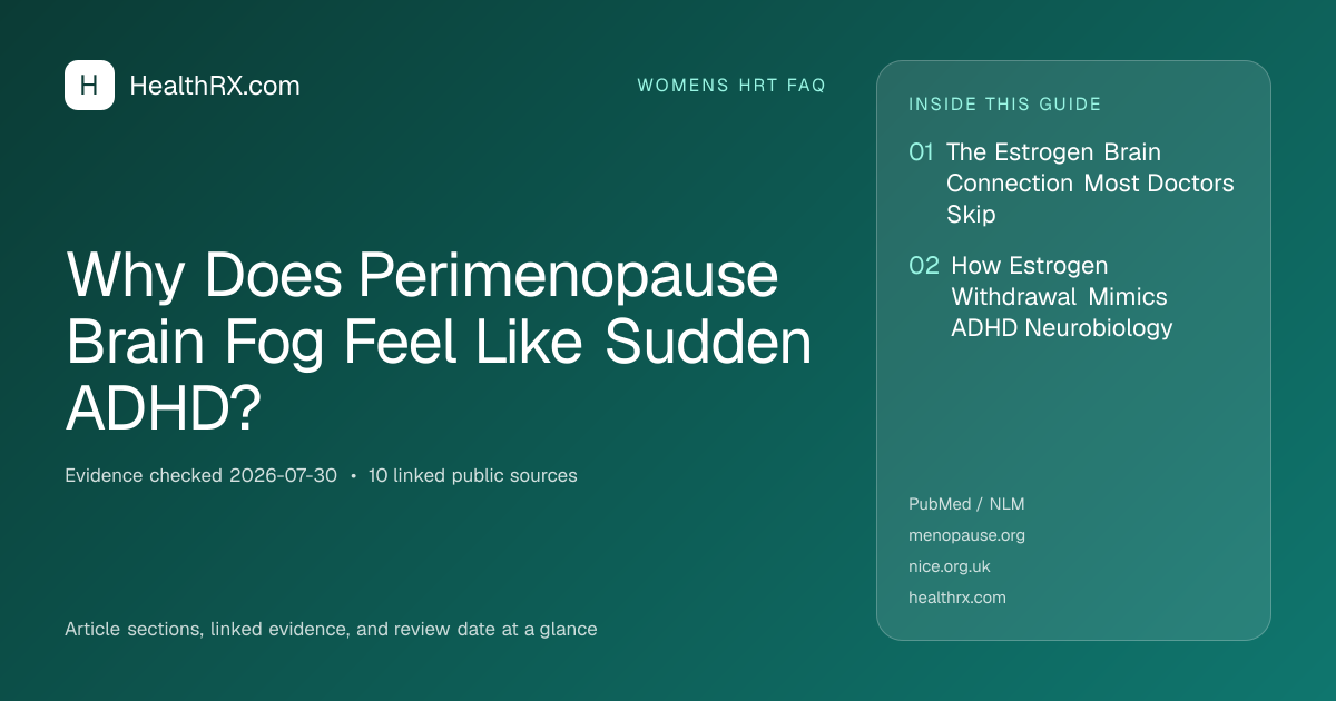 Evidence overview for Why Does Perimenopause Brain Fog Feel Like Sudden ADHD?