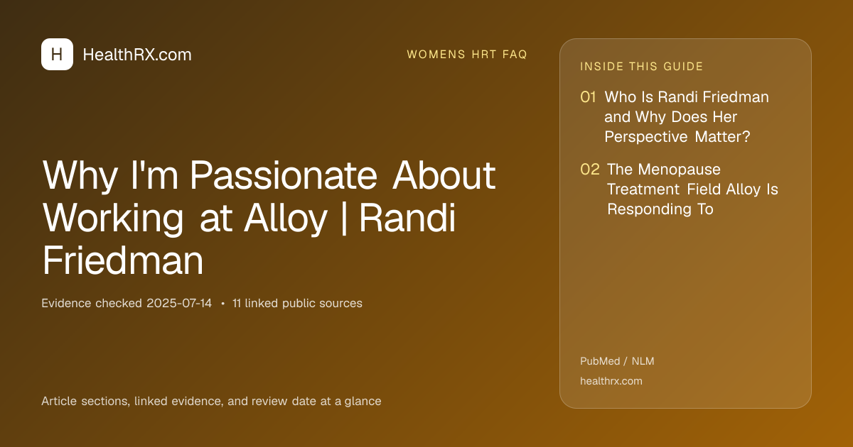 Evidence overview for Why I'm Passionate About Working at Alloy | Randi Friedman