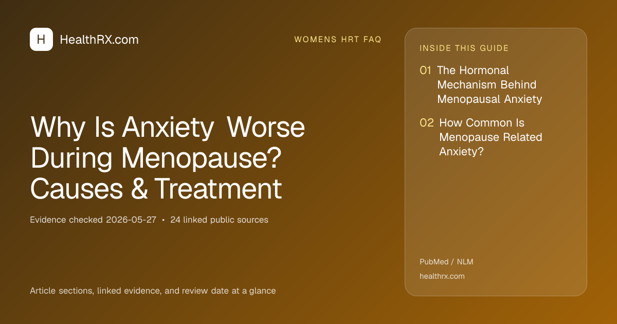 Evidence overview for Why Is Anxiety Worse During Menopause? Causes & Treatment