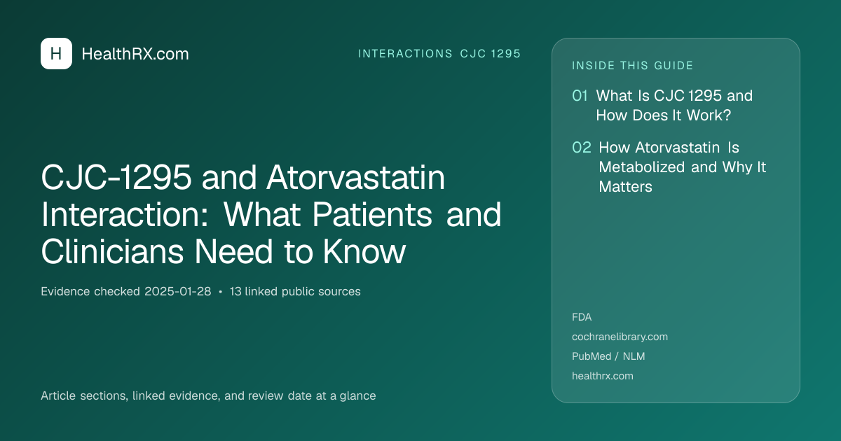 Evidence overview for CJC-1295 and Atorvastatin Interaction: What Patients and Clinicians Need to Know