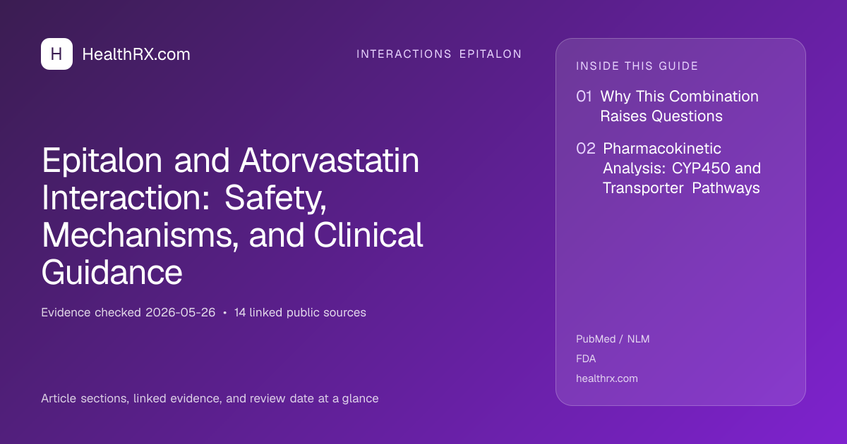 Evidence overview for Epitalon and Atorvastatin Interaction: Safety, Mechanisms, and Clinical Guidance