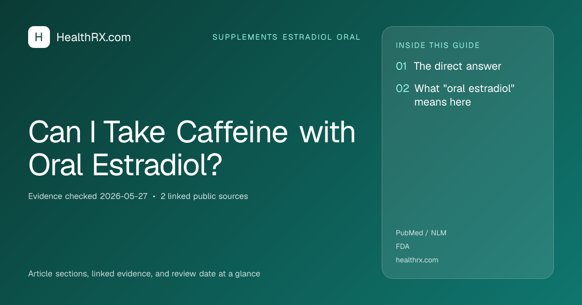 Evidence overview for Can I Take Caffeine with Oral Estradiol?