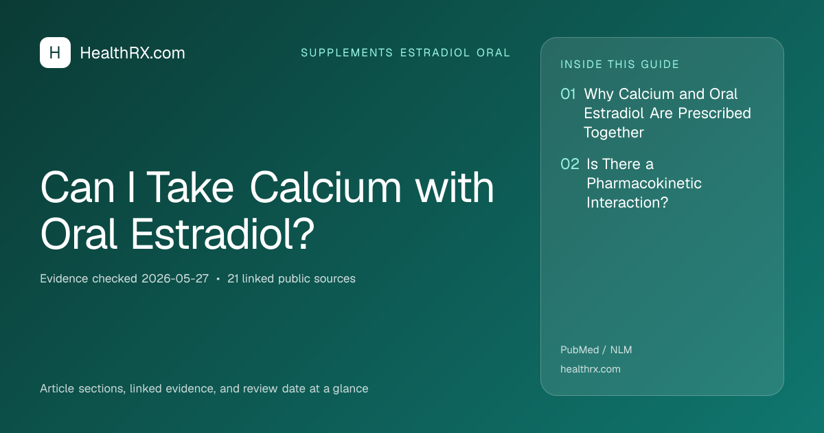 Evidence overview for Can I Take Calcium with Oral Estradiol?