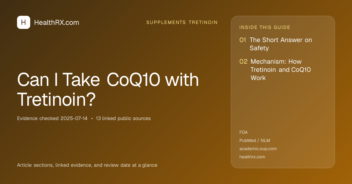 Evidence overview for supplements tretinoin: Can I Take CoQ10 with Tretinoin?