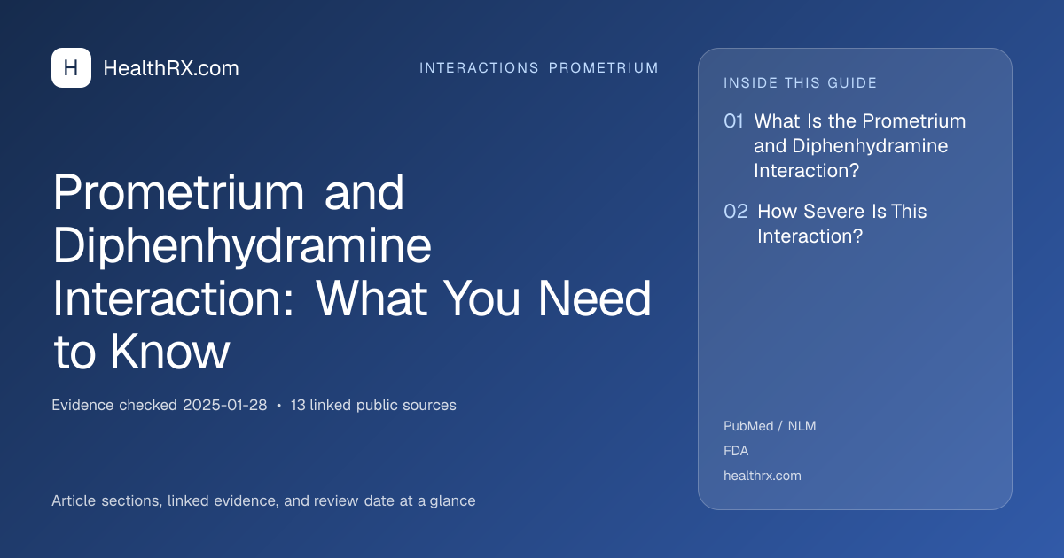 Evidence overview for Prometrium and Diphenhydramine Interaction: What You Need to Know