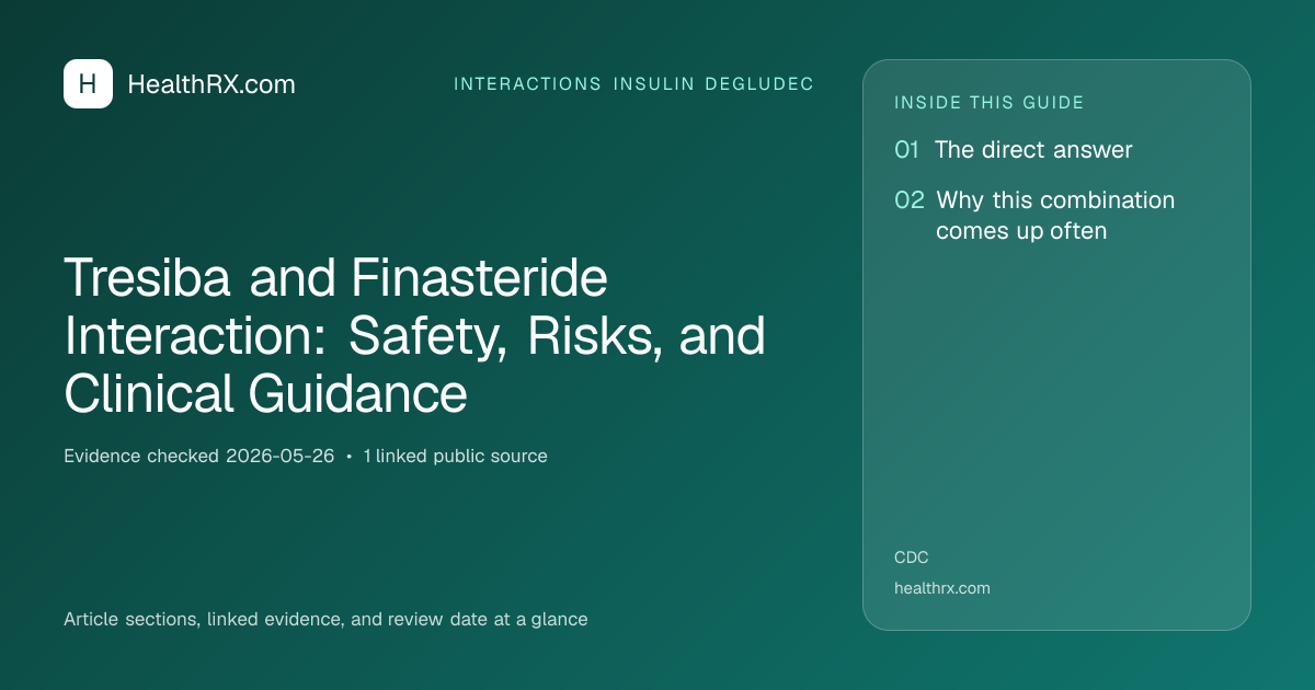 Evidence overview for Tresiba and Finasteride Interaction: Safety, Risks, and Clinical Guidance