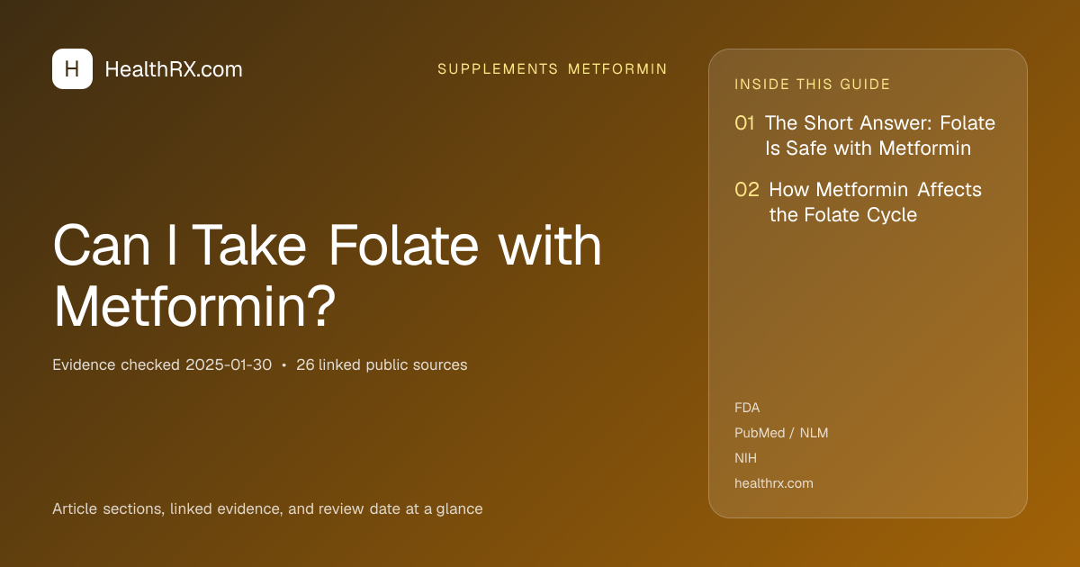 Evidence overview for supplements metformin: Can I Take Folate with Metformin?