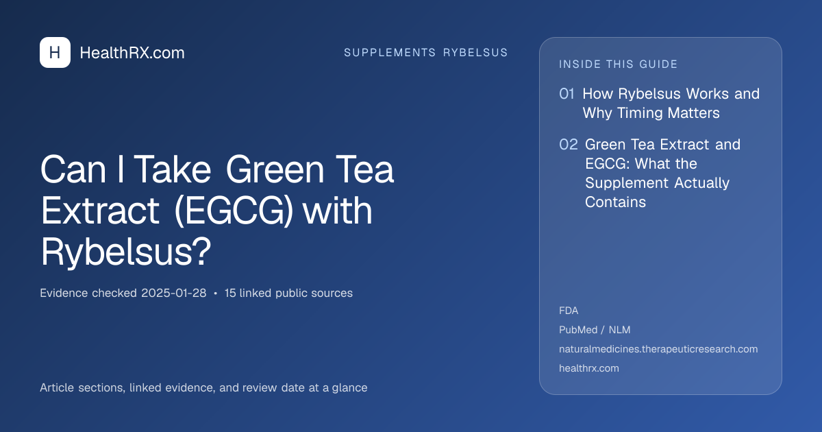 Evidence overview for Can I Take Green Tea Extract (EGCG) with Rybelsus?