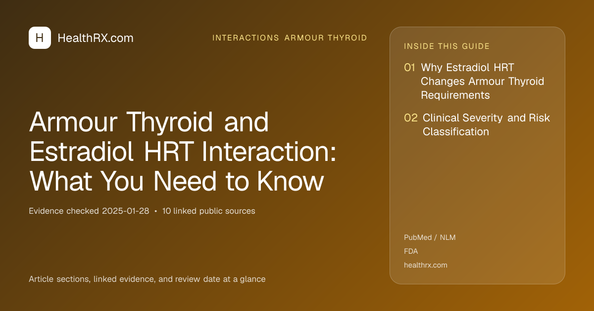 Evidence overview for interactions armour thyroid: Armour Thyroid and Estradiol HRT Interaction: What You Need to Know