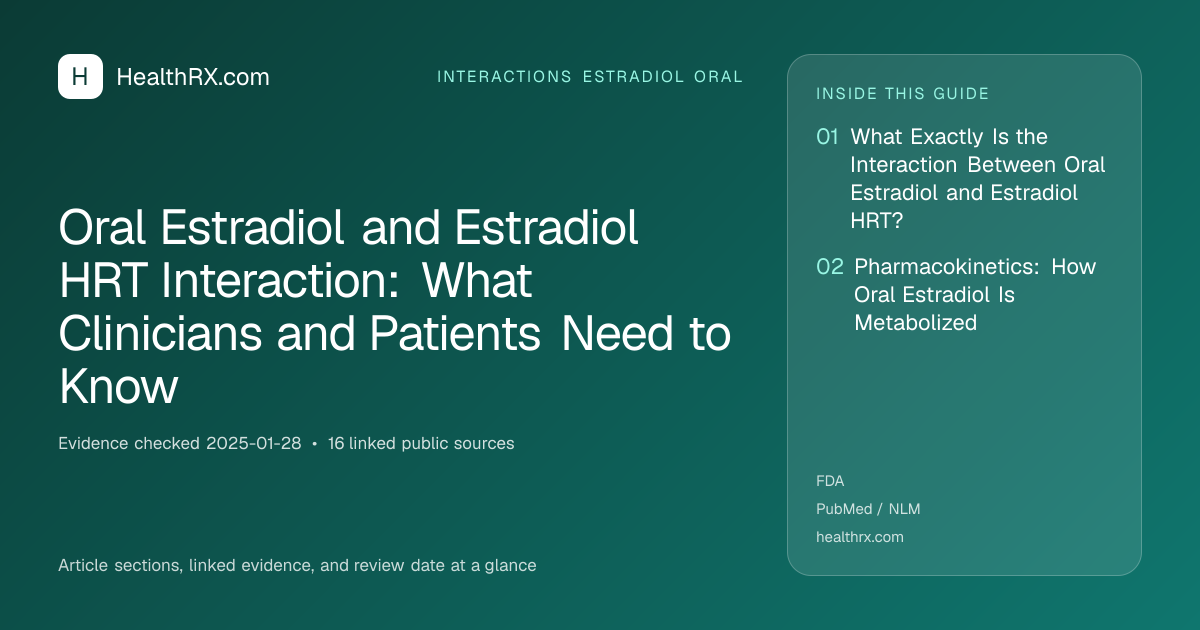 Evidence overview for Oral Estradiol and Estradiol HRT Interaction: What Clinicians and Patients Need to Know