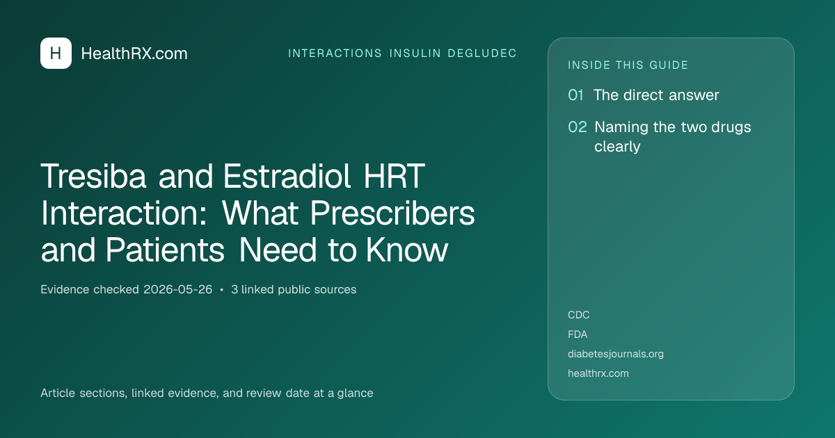 Evidence overview for Tresiba and Estradiol HRT Interaction: What Prescribers and Patients Need to Know