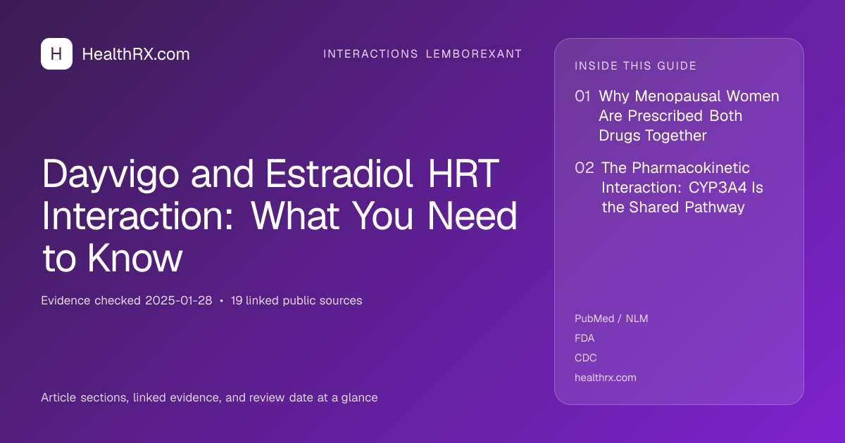 Evidence overview for Dayvigo and Estradiol HRT Interaction: What You Need to Know
