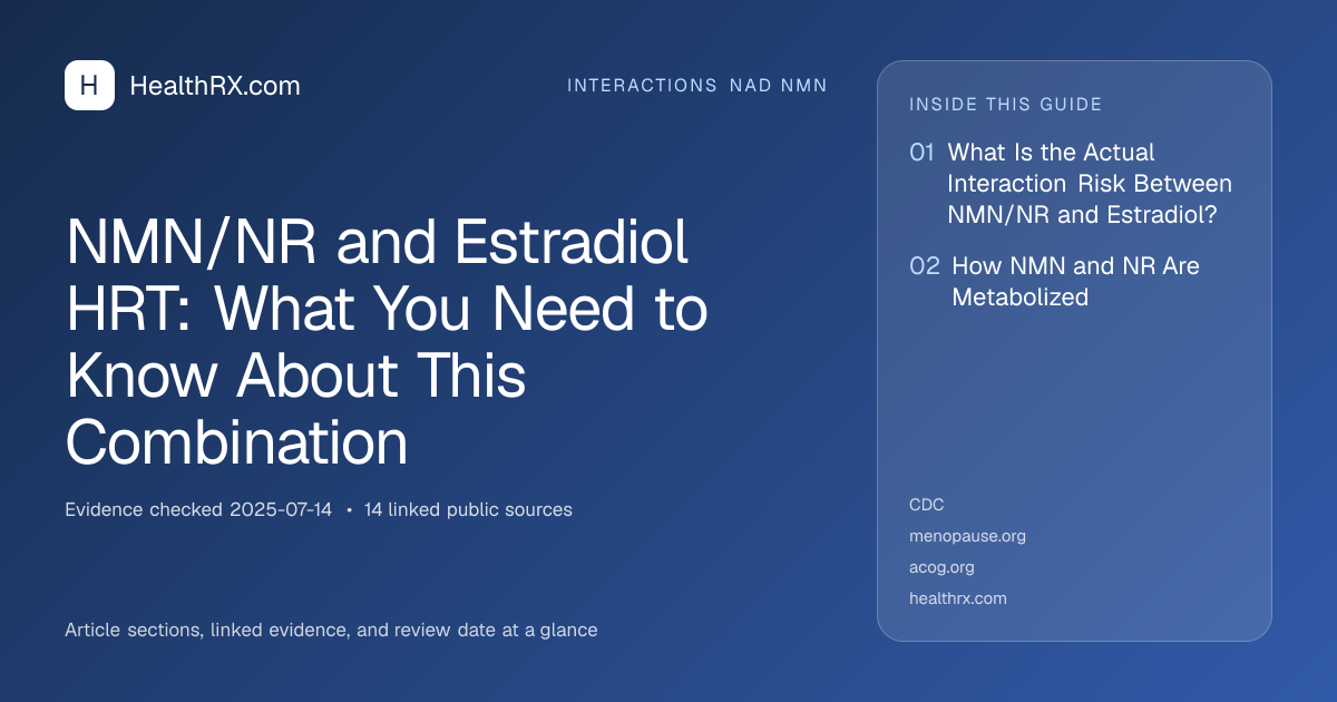 Evidence overview for NMN/NR and Estradiol HRT: What You Need to Know About This Combination