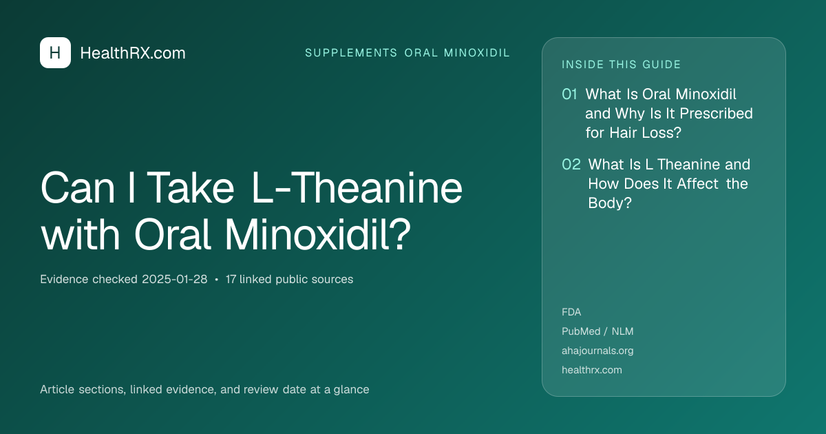 Evidence overview for supplements oral minoxidil: Can I Take L-Theanine with Oral Minoxidil?