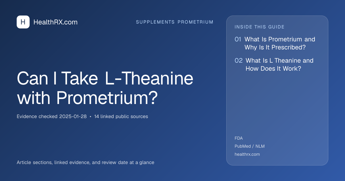 Evidence overview for Can I Take L-Theanine with Prometrium?
