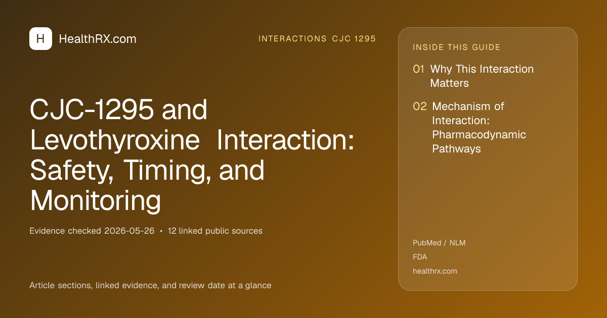 Evidence overview for CJC-1295 and Levothyroxine Interaction: Safety, Timing, and Monitoring