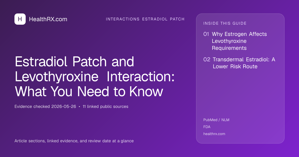Evidence overview for interactions estradiol patch: Estradiol Patch and Levothyroxine Interaction: What You Need to Know