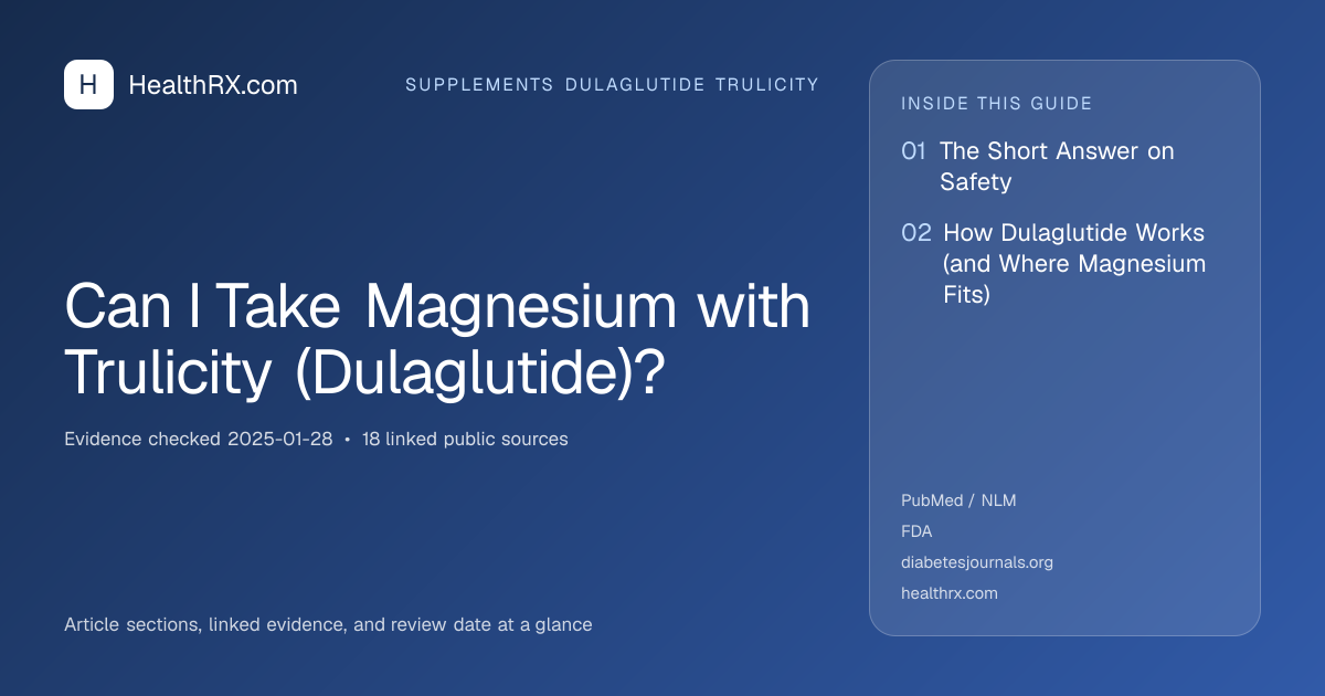 Evidence overview for Can I Take Magnesium with Trulicity (Dulaglutide)?