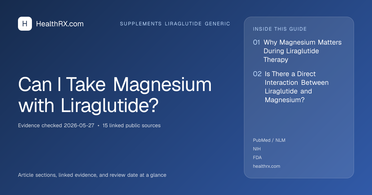 Evidence overview for Can I Take Magnesium with Liraglutide?