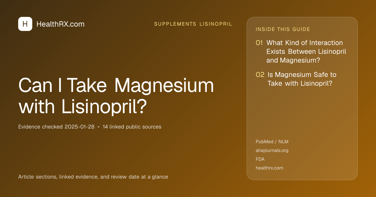 Evidence overview for Can I Take Magnesium with Lisinopril?