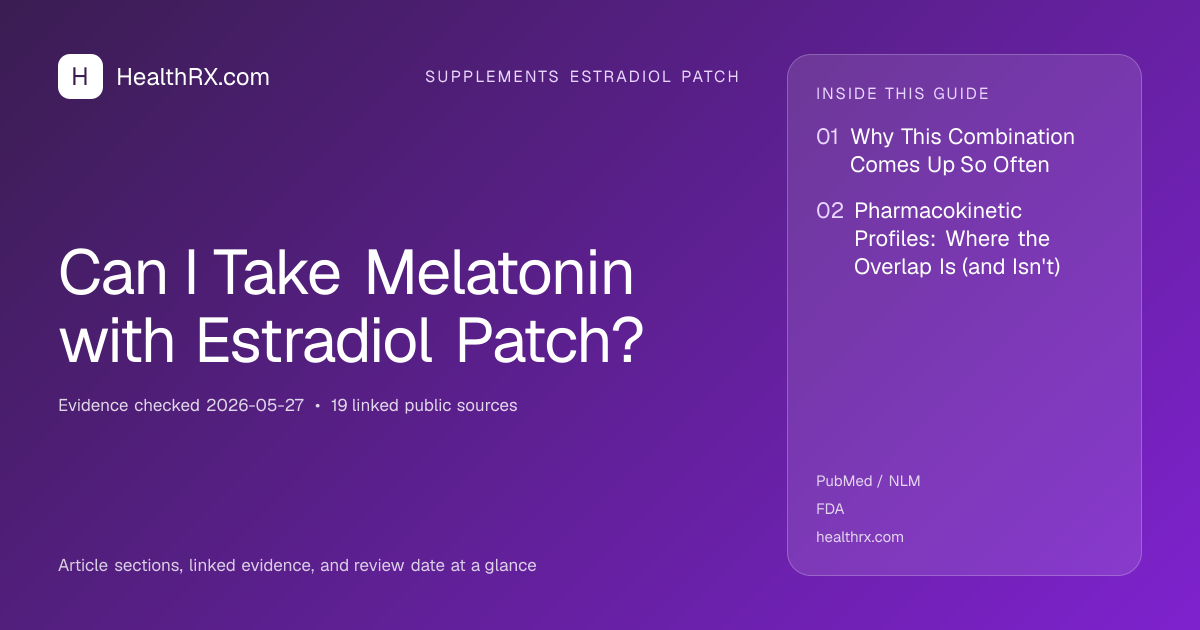 Evidence overview for Can I Take Melatonin with Estradiol Patch?