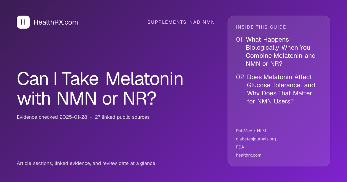 Evidence overview for supplements nad nmn: Can I Take Melatonin with NMN or NR?
