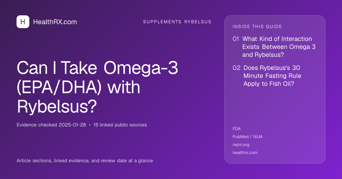 Evidence overview for Can I Take Omega-3 (EPA/DHA) with Rybelsus?