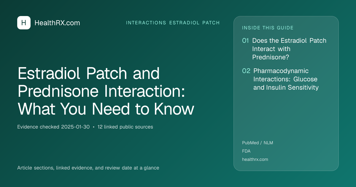 Evidence overview for Estradiol Patch and Prednisone Interaction: What You Need to Know