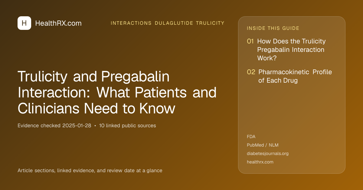 Evidence overview for Trulicity and Pregabalin Interaction: What Patients and Clinicians Need to Know