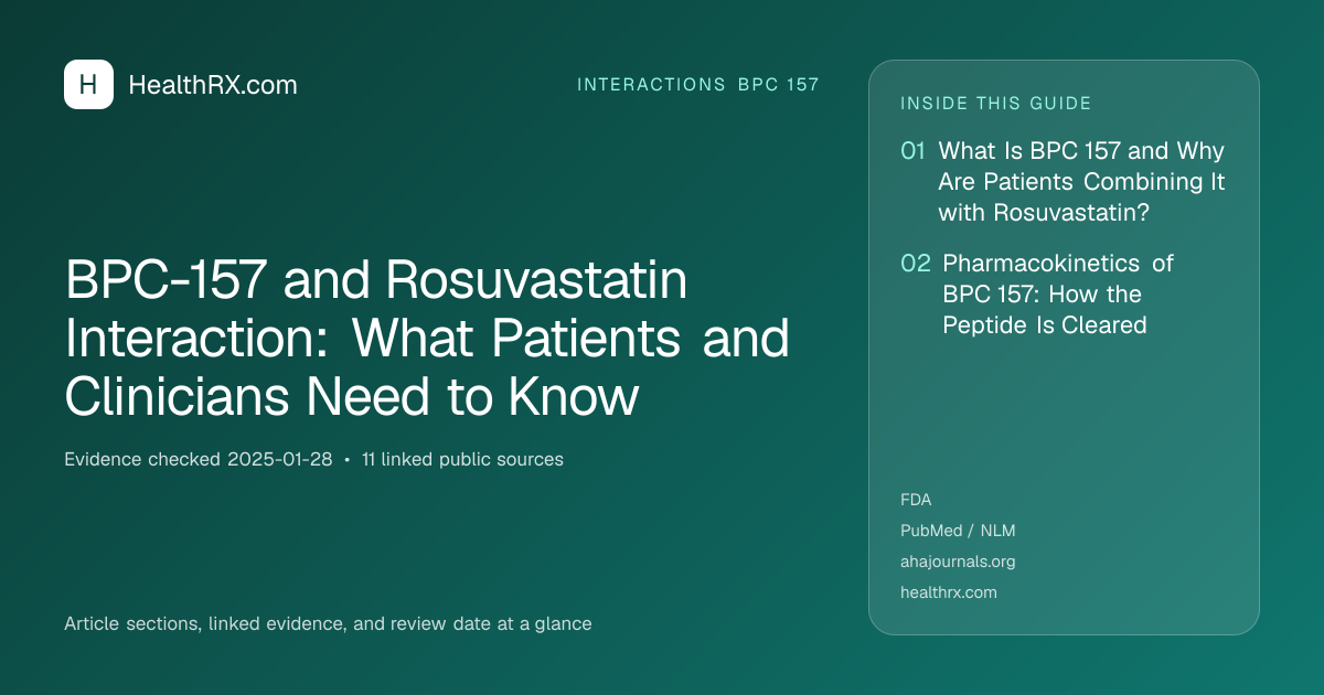 Evidence overview for BPC-157 and Rosuvastatin Interaction: What Patients and Clinicians Need to Know