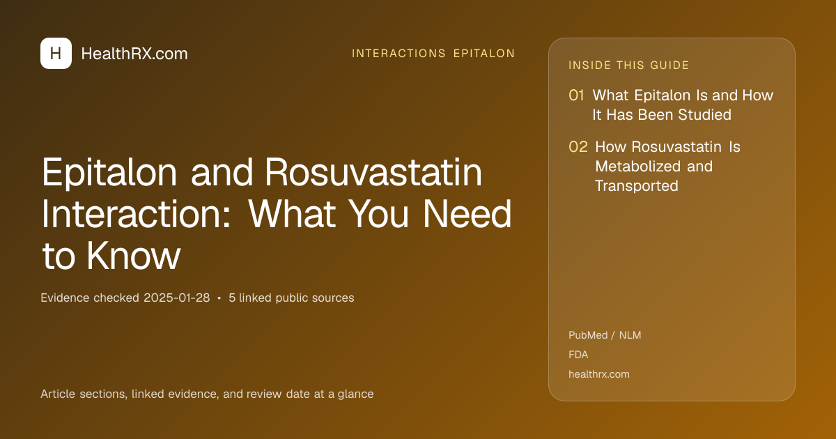 Evidence overview for Epitalon and Rosuvastatin Interaction: What You Need to Know