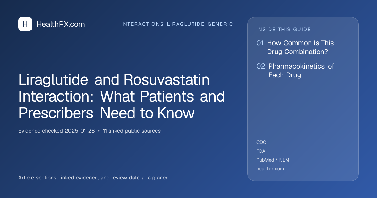 Evidence overview for Liraglutide and Rosuvastatin Interaction: What Patients and Prescribers Need to Know