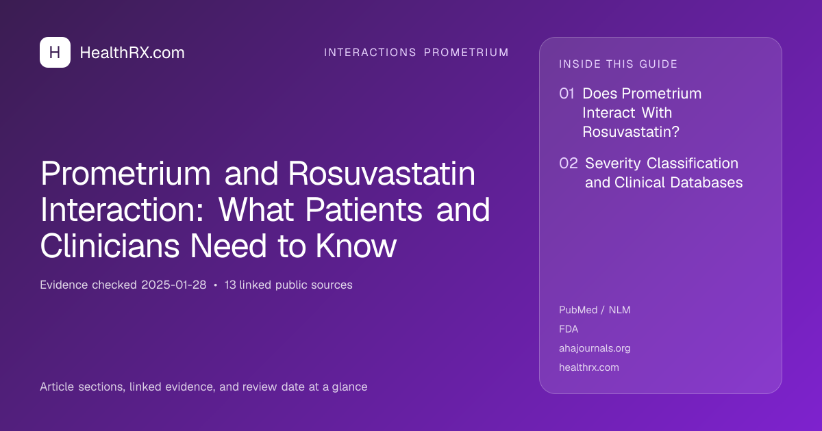 Evidence overview for Prometrium and Rosuvastatin Interaction: What Patients and Clinicians Need to Know