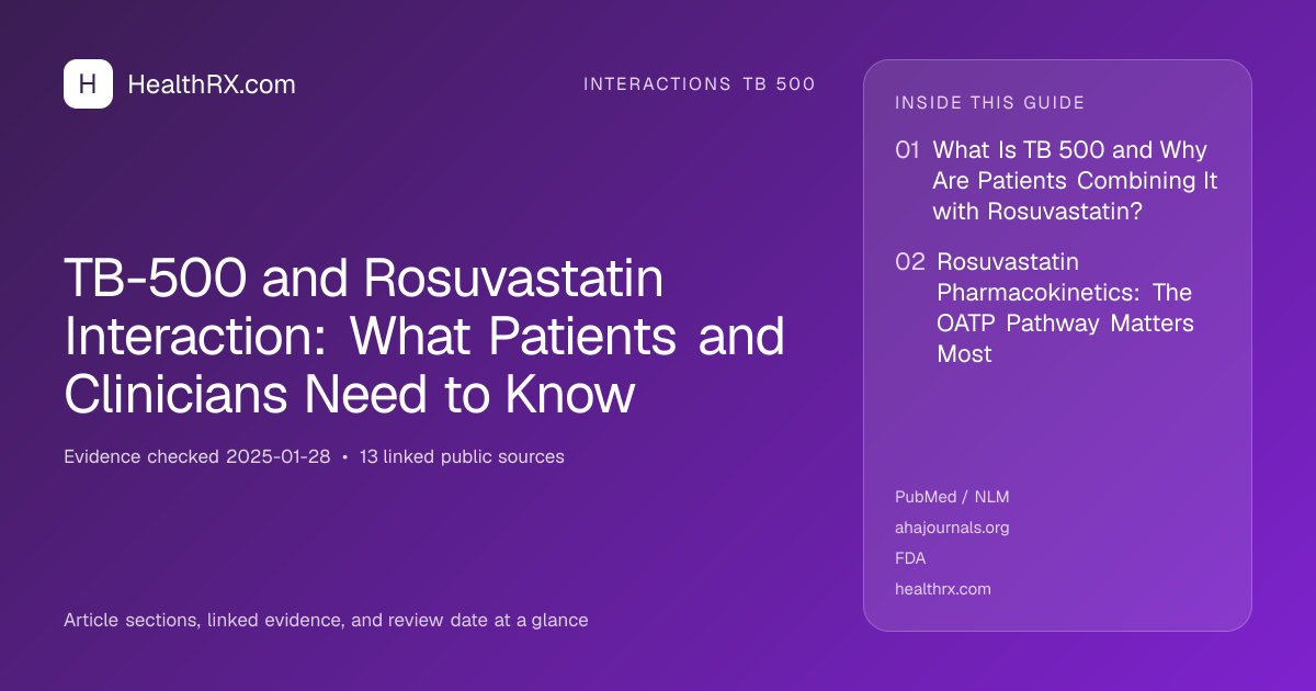 Evidence overview for TB-500 and Rosuvastatin Interaction: What Patients and Clinicians Need to Know