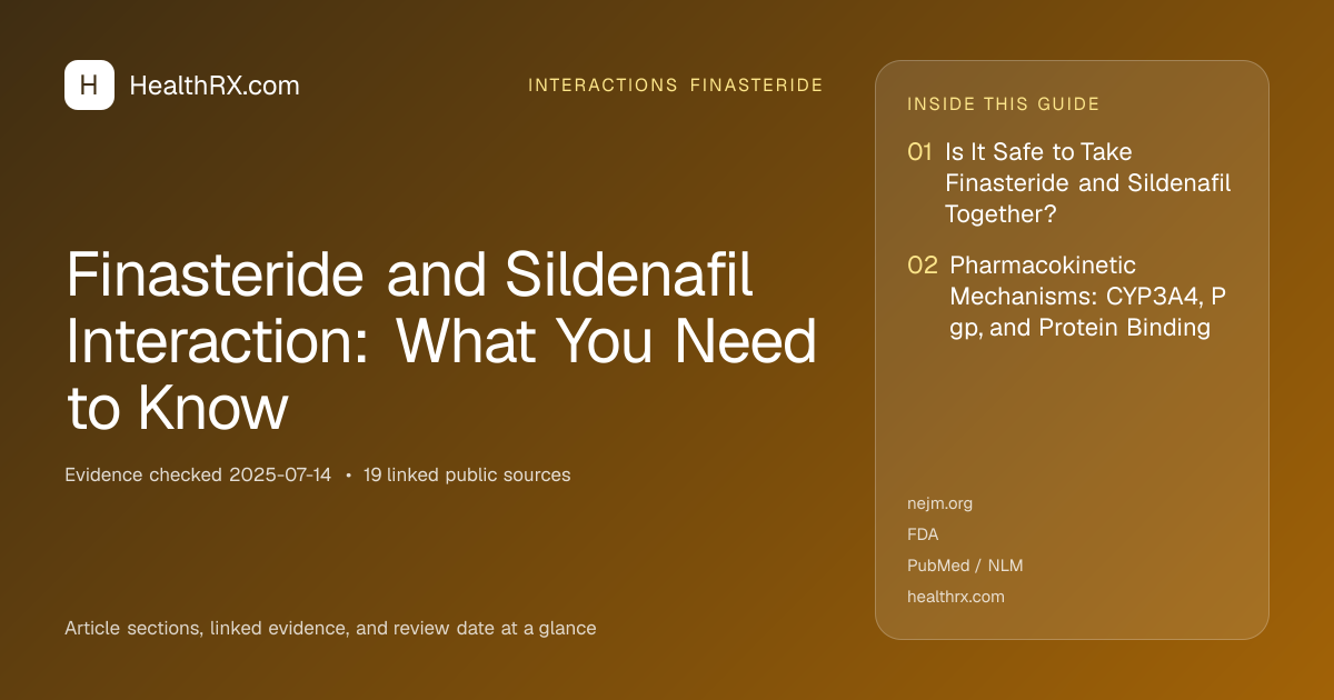 Evidence overview for interactions finasteride: Finasteride and Sildenafil Interaction: What You Need to Know
