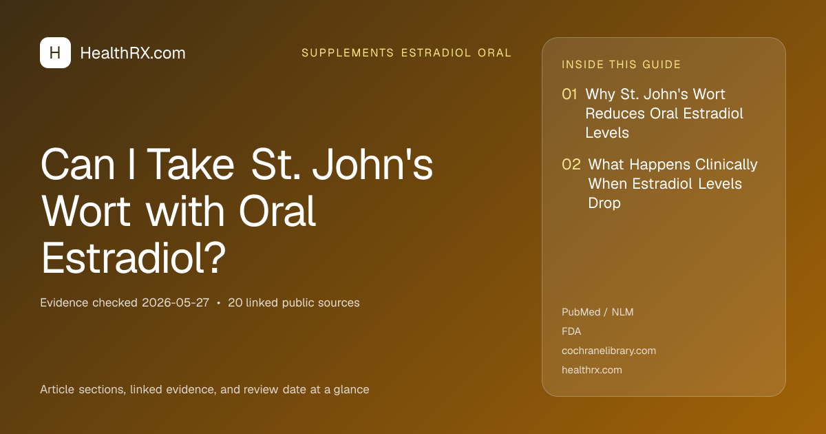 Evidence overview for Can I Take St. John's Wort with Oral Estradiol?