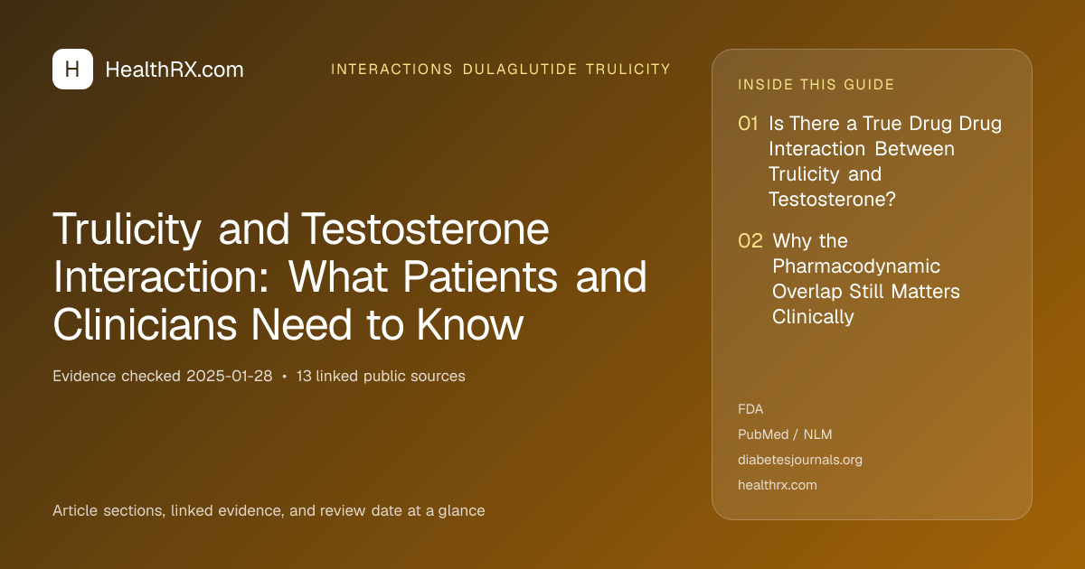 Evidence overview for Trulicity and Testosterone Interaction: What Patients and Clinicians Need to Know