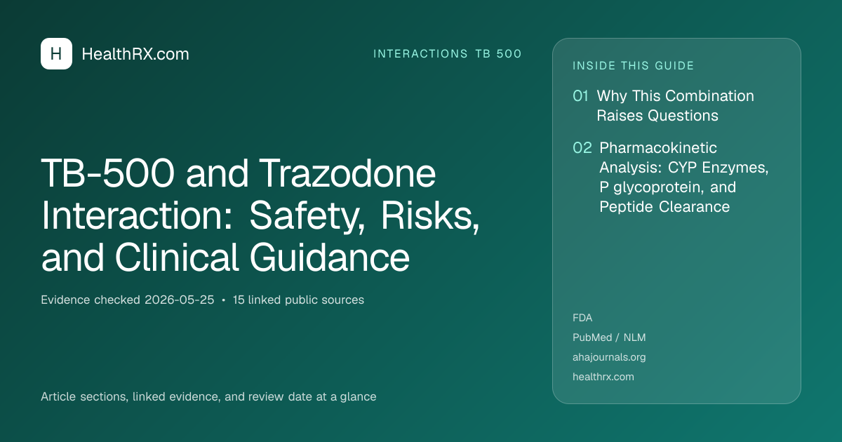 Evidence overview for TB-500 and Trazodone Interaction: Safety, Risks, and Clinical Guidance