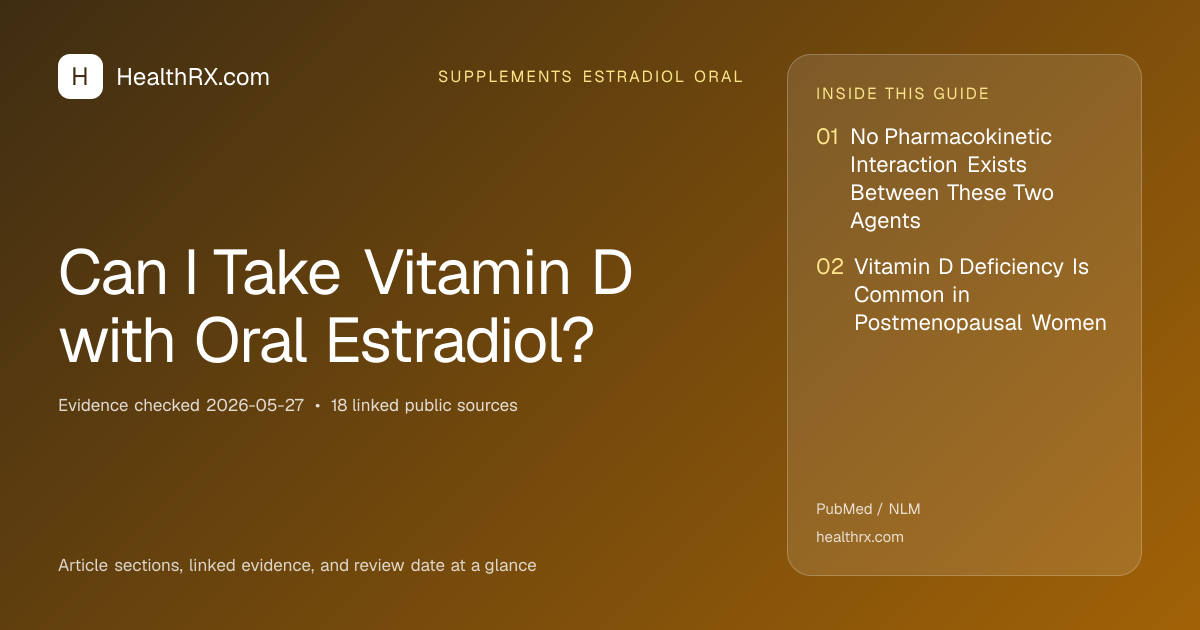 Evidence overview for Can I Take Vitamin D with Oral Estradiol?