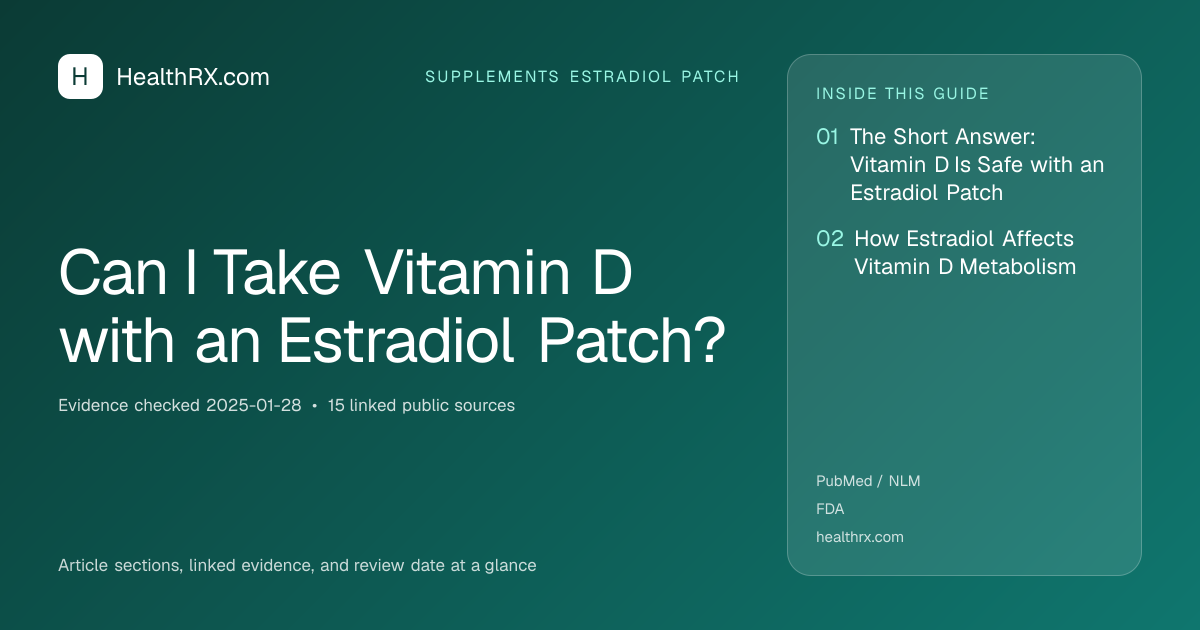 Evidence overview for Can I Take Vitamin D with an Estradiol Patch?